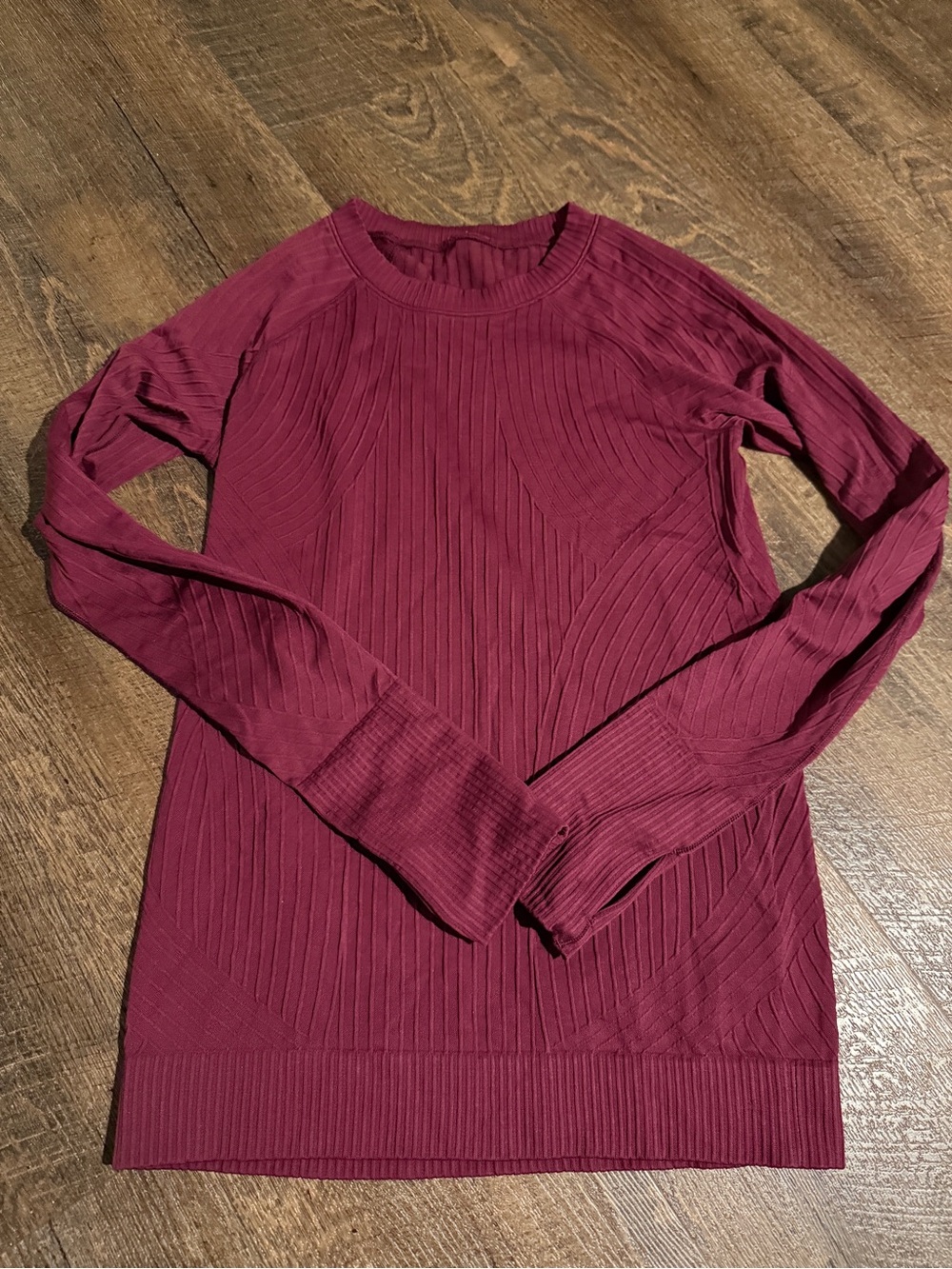 lululemon athletica Long Sleeve Ribbed Top Plum
